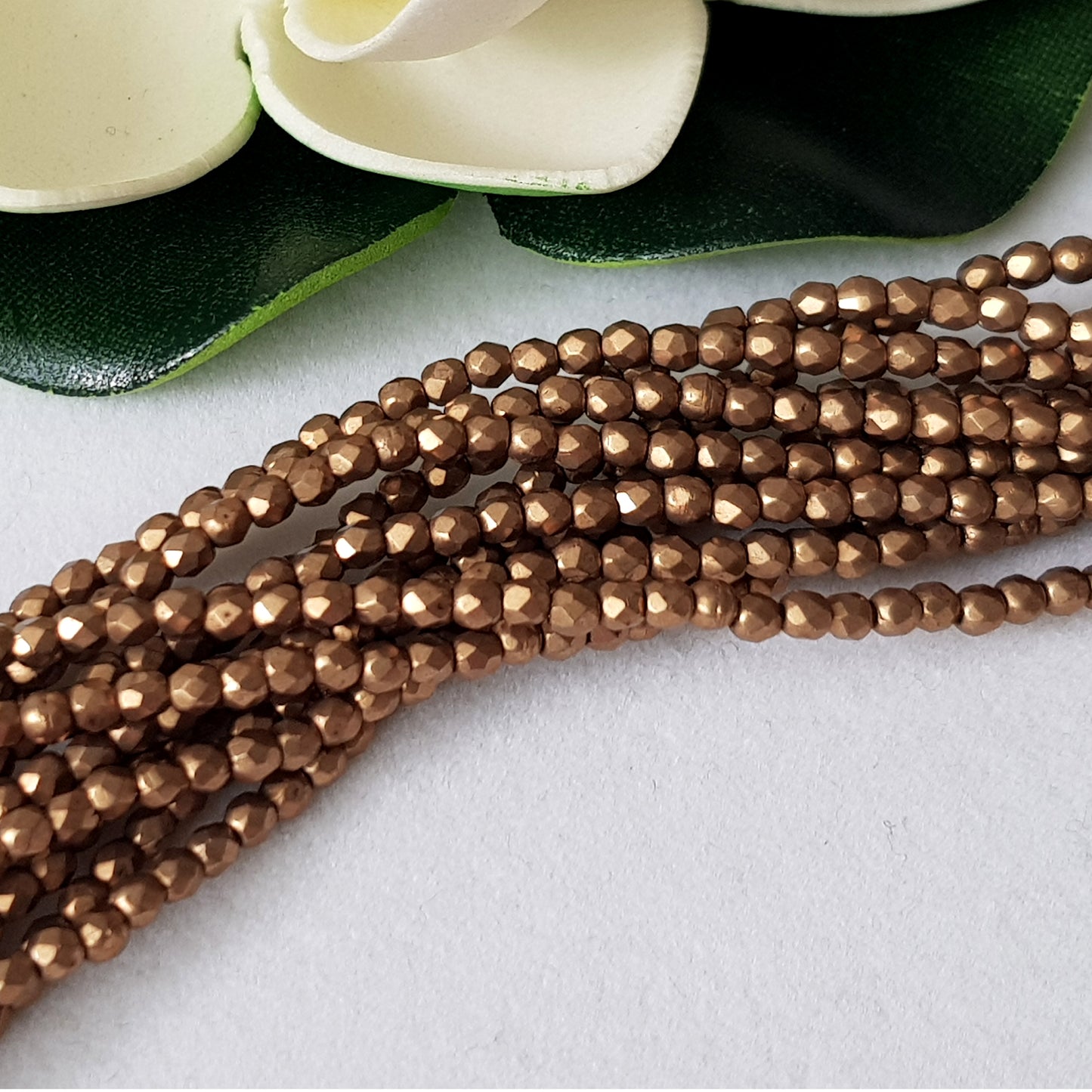 Czech Fire Polished 50 Bead Strand - Ceylon Yellow - Saturated Metallic 2mm Round Faceted | FP-02-06B04 | Beading Supply
