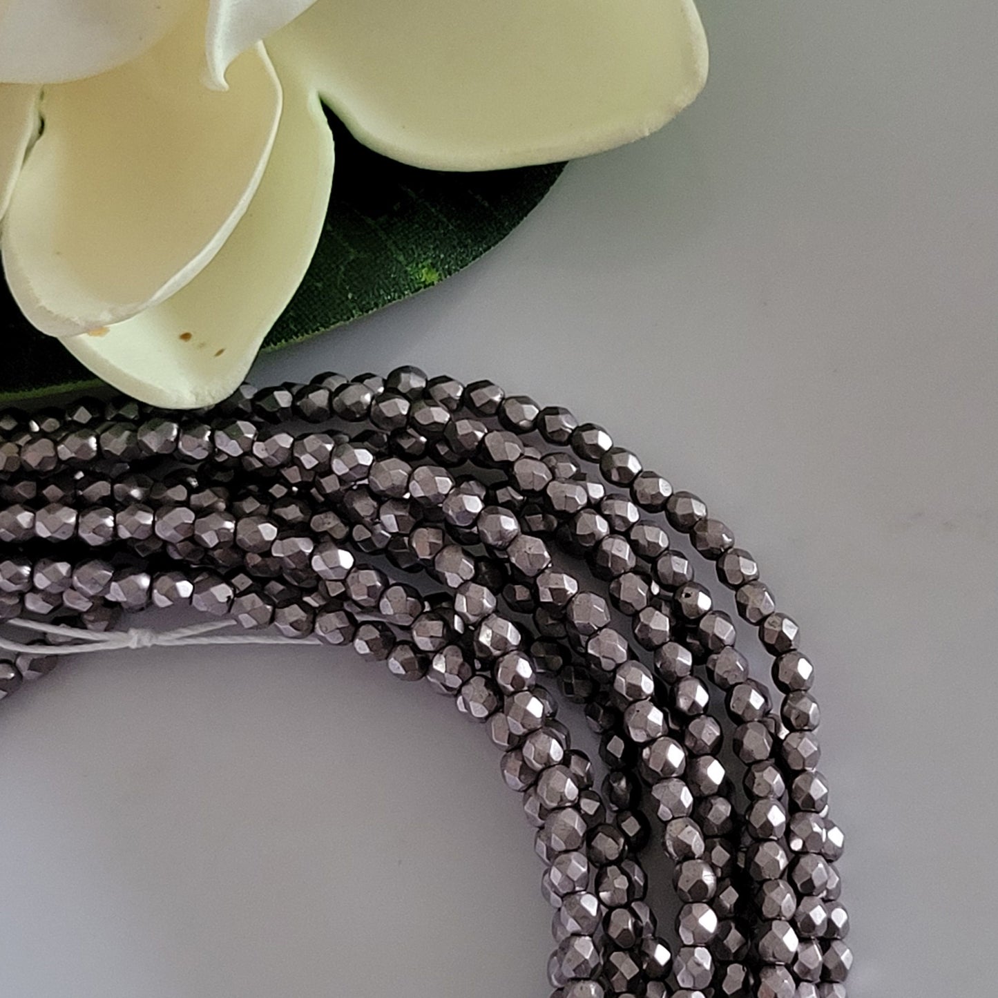 Czech Fire Polished - Almost - Saturated Metallic 3mm Round 50 Bead Strand | FP-03-05A02 | Beading Supply
