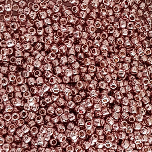 15/0 TR-PF552 Sweet Blush Galvanized PermaFinish Round Toho 5g Seed Beads | Beading Supply