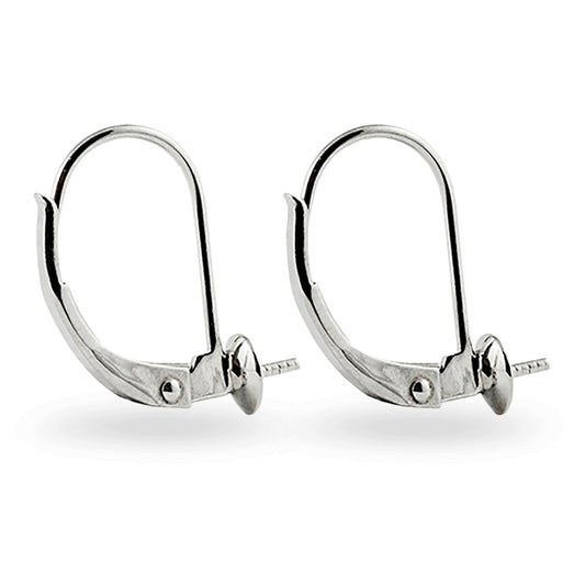 Continental Clip with Pearl Cup Polished Sterling Silver 925 - 4mm Pearl Cup | SS-032CPC4 |