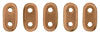 CzechMate Bar Beads – Copper Metallic Matte -6x2mm Two-Hole Czech Glass Beads - CZMBar-K0177