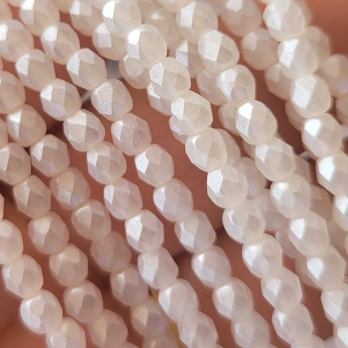 Czech Fire Polished - Crystal Metal Lustre 4mm Round 50 Bead Strand | FP-04-S24C0003 | Beading Supply (Copy)