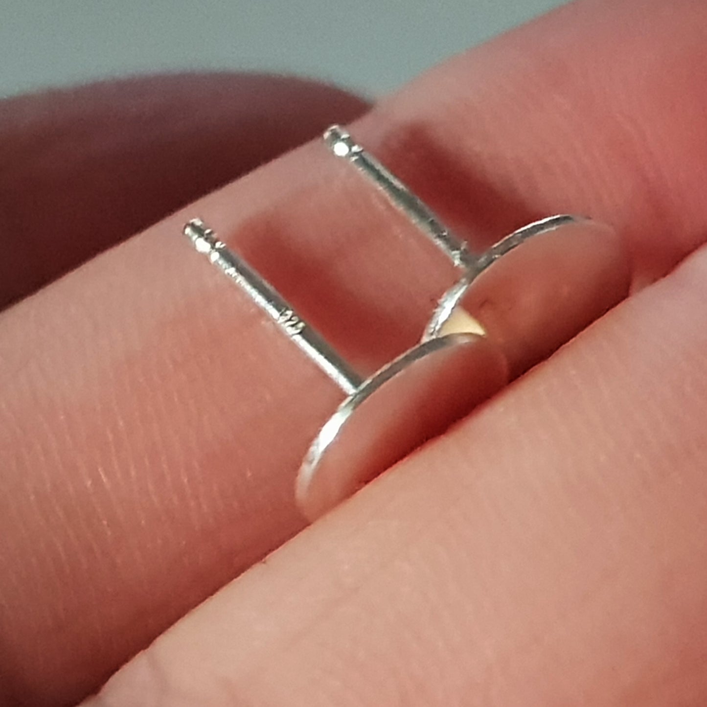 Earring Posts Sterling Silver 925 with flat Disc Back | SS-002EP | Earring Supply