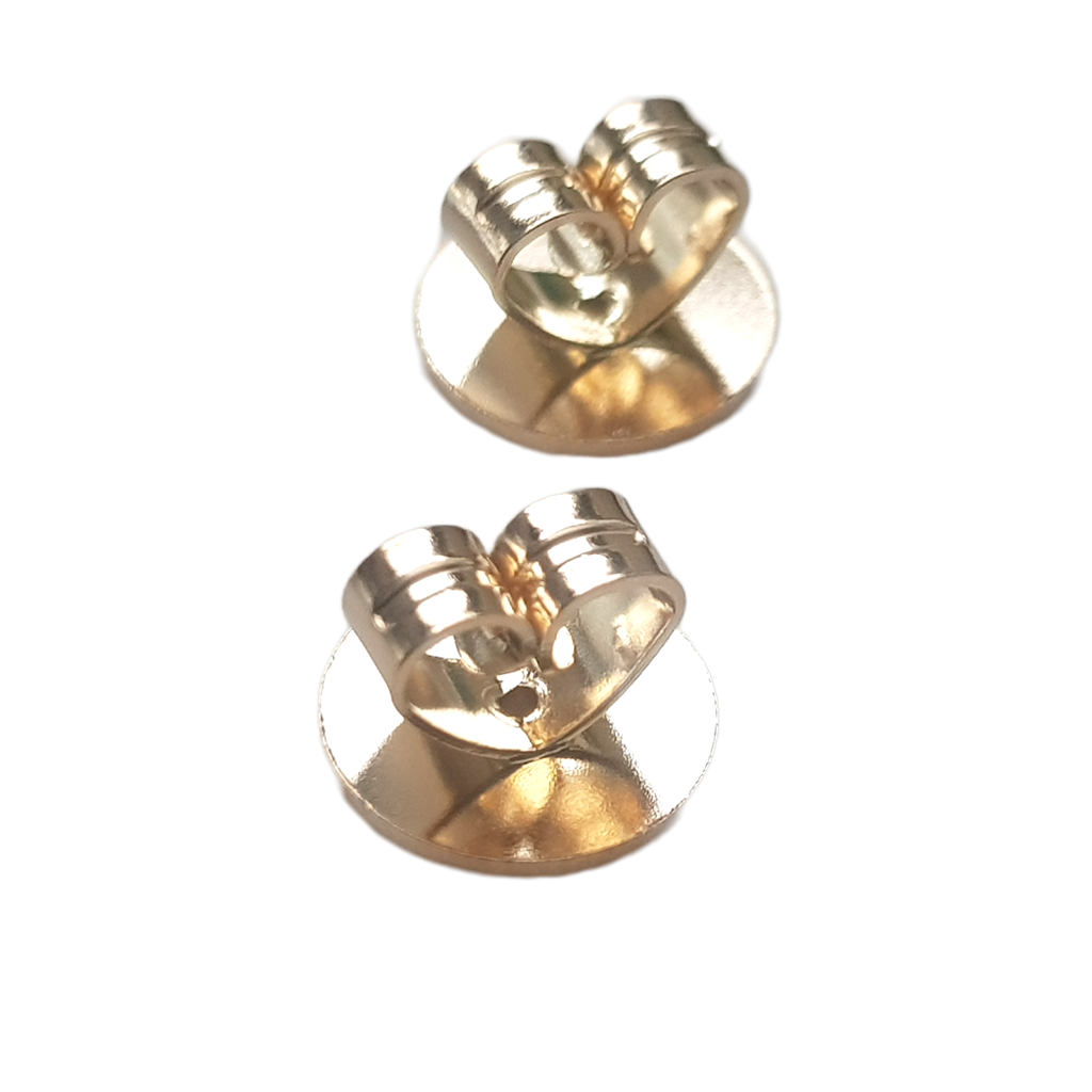 Earring Backs - 18ct Yellow Gold Polished Heavy-Duty Disc | YG18-008 | PRE-ORDER | Earring Supply