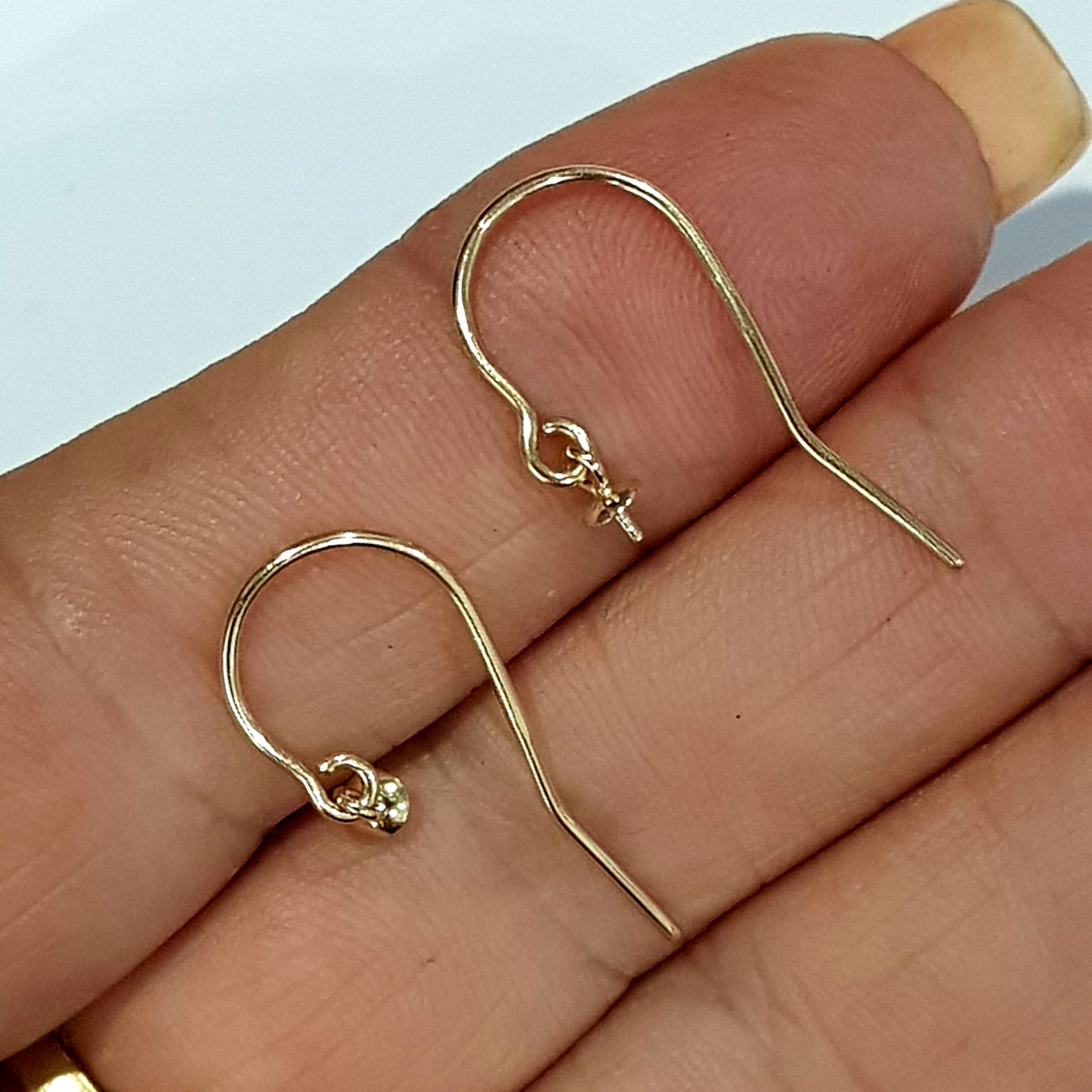 9ct Yellow Gold Handmade Earring Hooks with Hanging 3mm Pearl Cup | YG9-PC3-023EH |