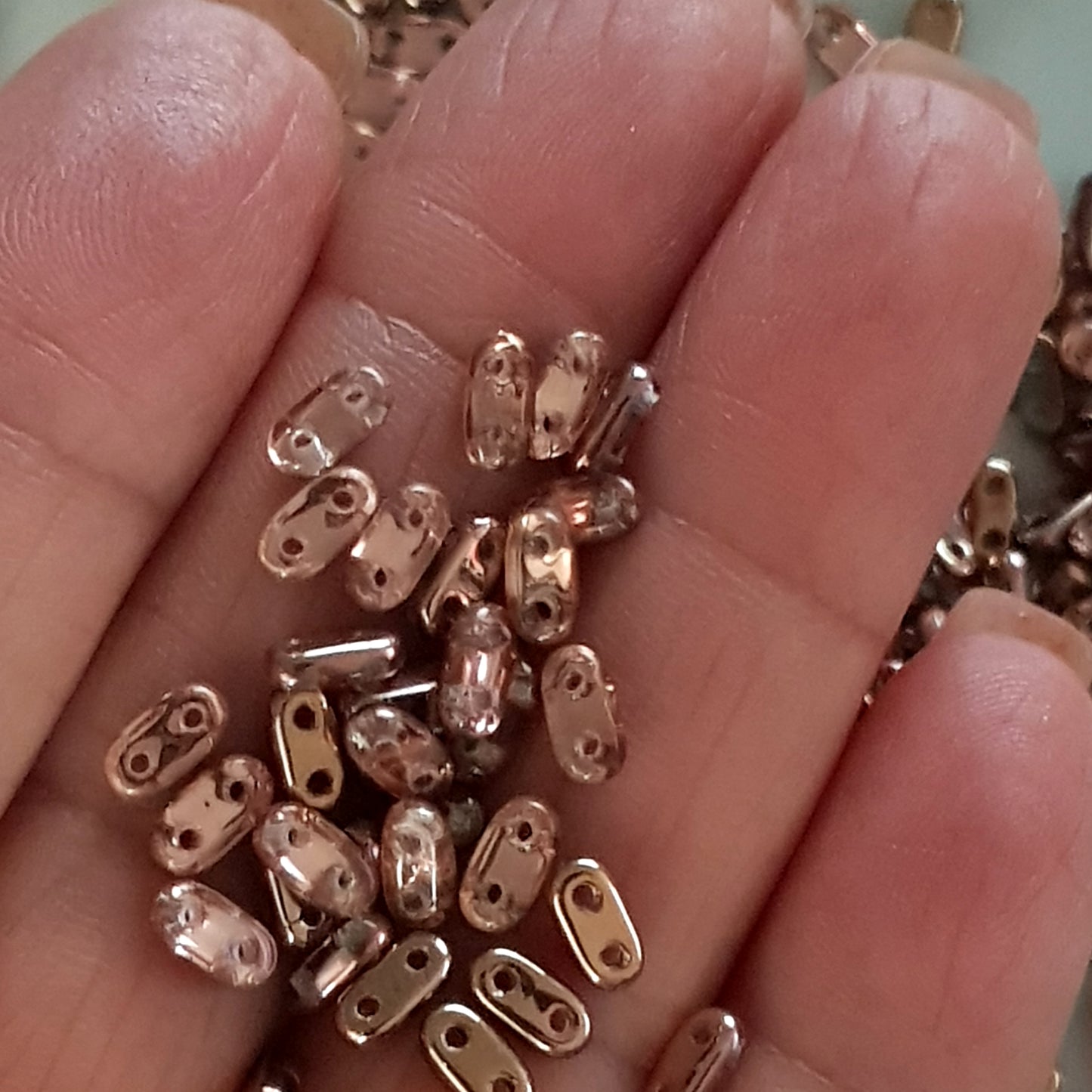 CzechMate Bar Beads – Apollo Gold -6x2mm Two-Hole Czech Glass Beads - CZMBarA2398