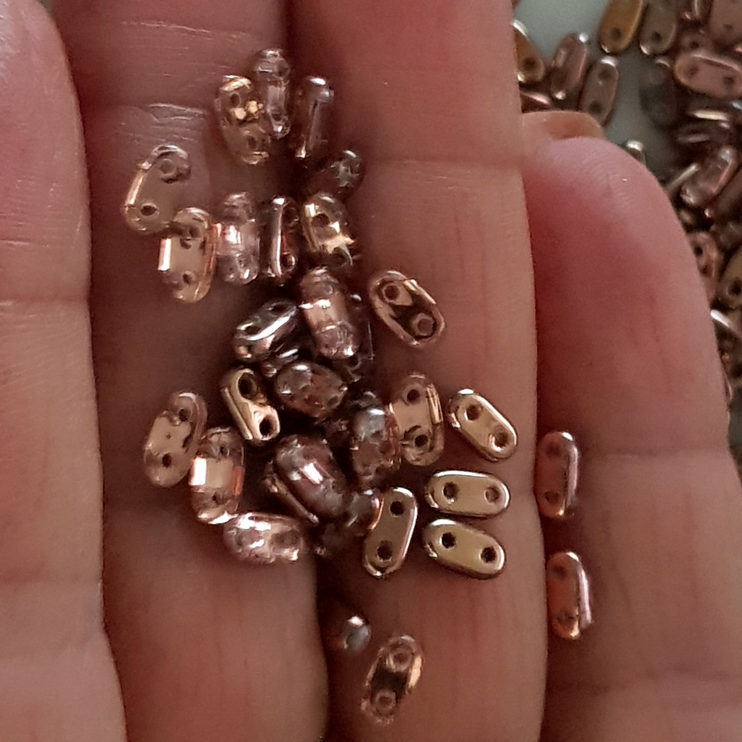 CzechMate Bar Beads – Apollo Gold -6x2mm Two-Hole Czech Glass Beads - CZMBarA2398