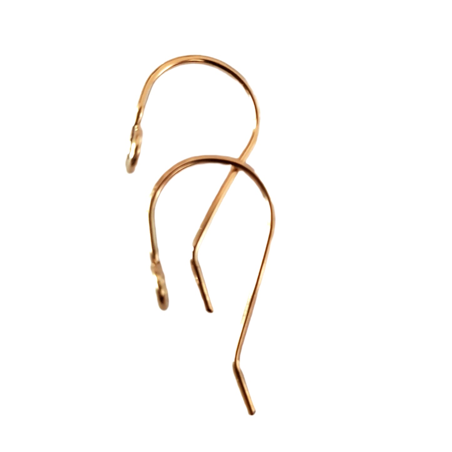 GOLD FILLED FRONT FACING EAR HOOKS – 22mm (0.8mm) | GF-FF023EH | Kalitheo