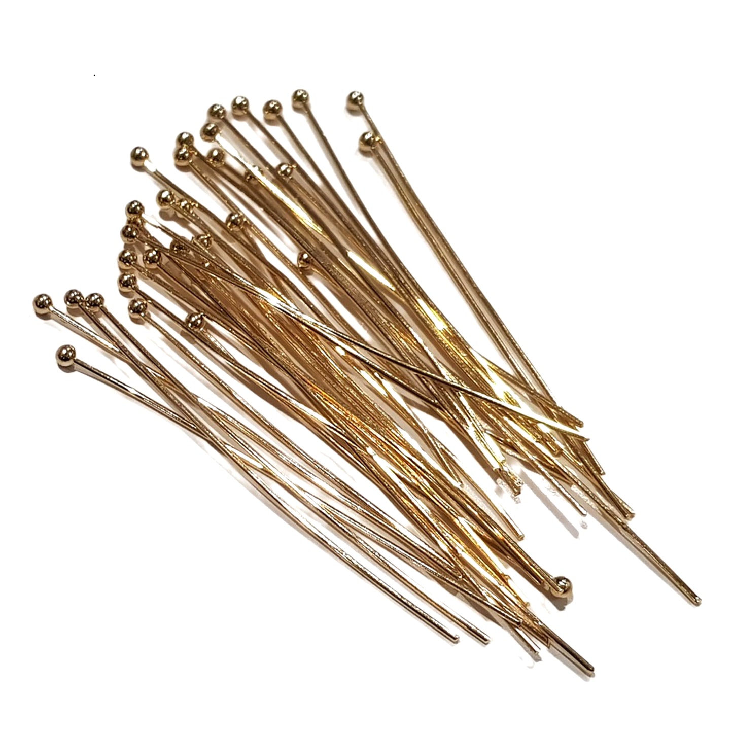 Gold-filled Ball Headpins 45 mm - 22 gauge Gold Filled | GF-GF745HP | Jewellery Making Supply