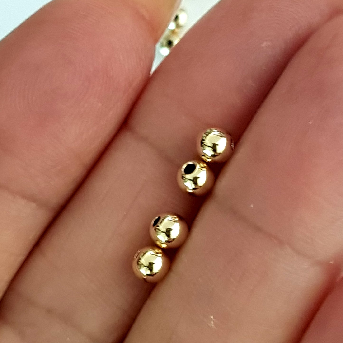 14ct Gold Filled Premium Quality Plain Round Beads | GF-PRB | Beading Supply