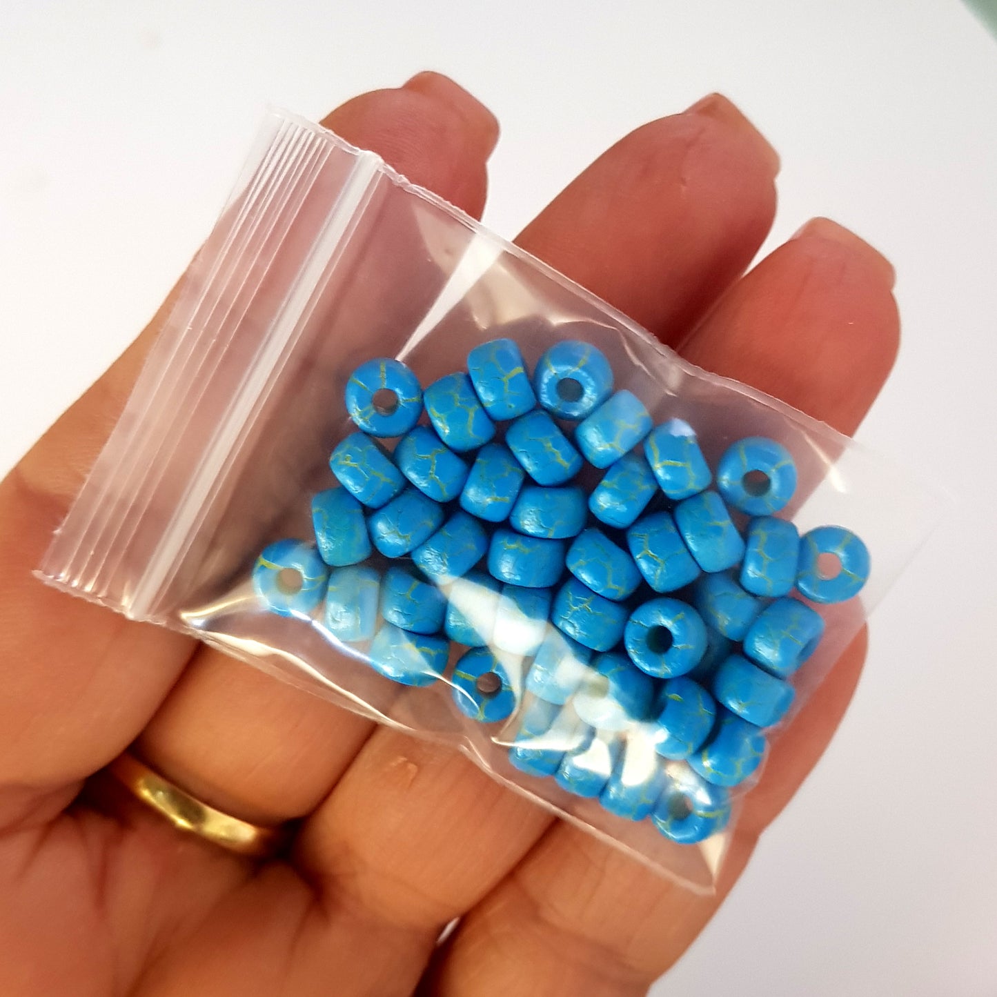 Matubo 2/0 Seed Beads - Blue/Yellow - 6mm Round Beads -Kalitheo