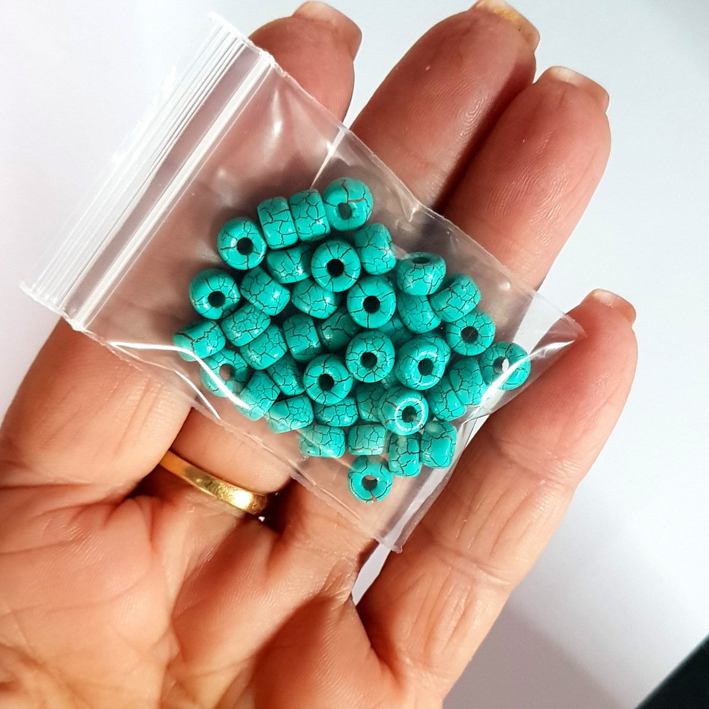 Matubo 2/0 Seed Beads - Turquoise Green-Brown - 6mm Round Beads -Kalitheo