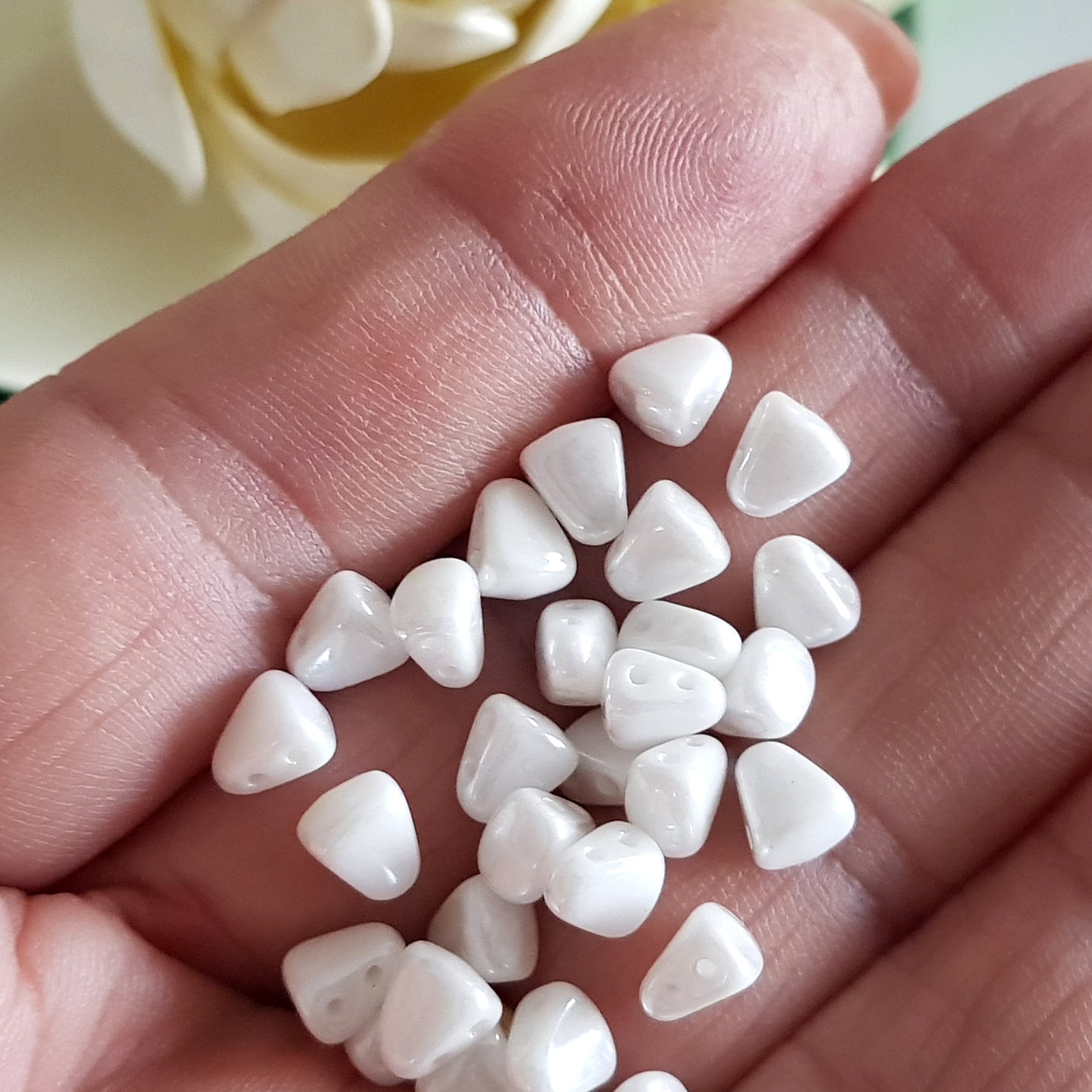 Nib-Bit by Matubo - White Opaque Luster -10g packs | NB-L0300 | Beading Supply