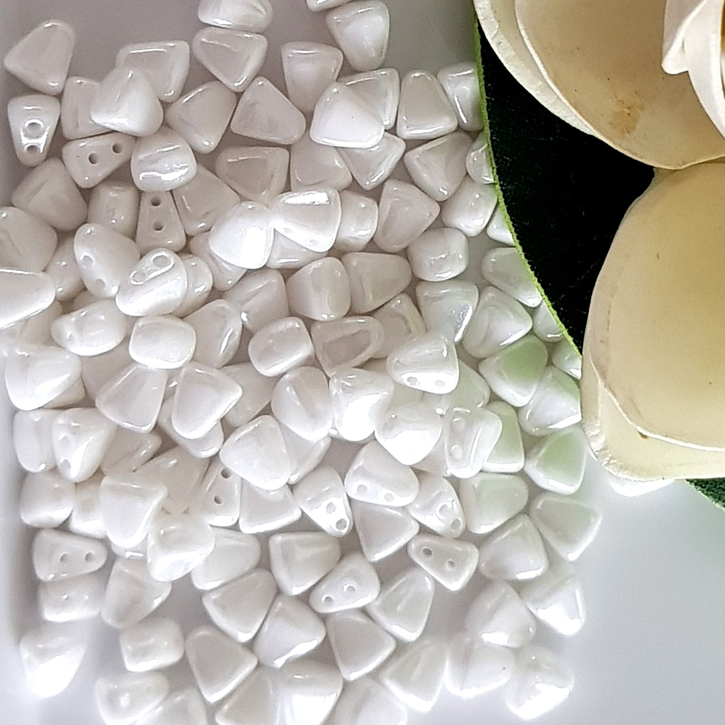 Nib-Bit by Matubo - White Opaque Luster -10g packs | NB-L0300 | Beading Supply