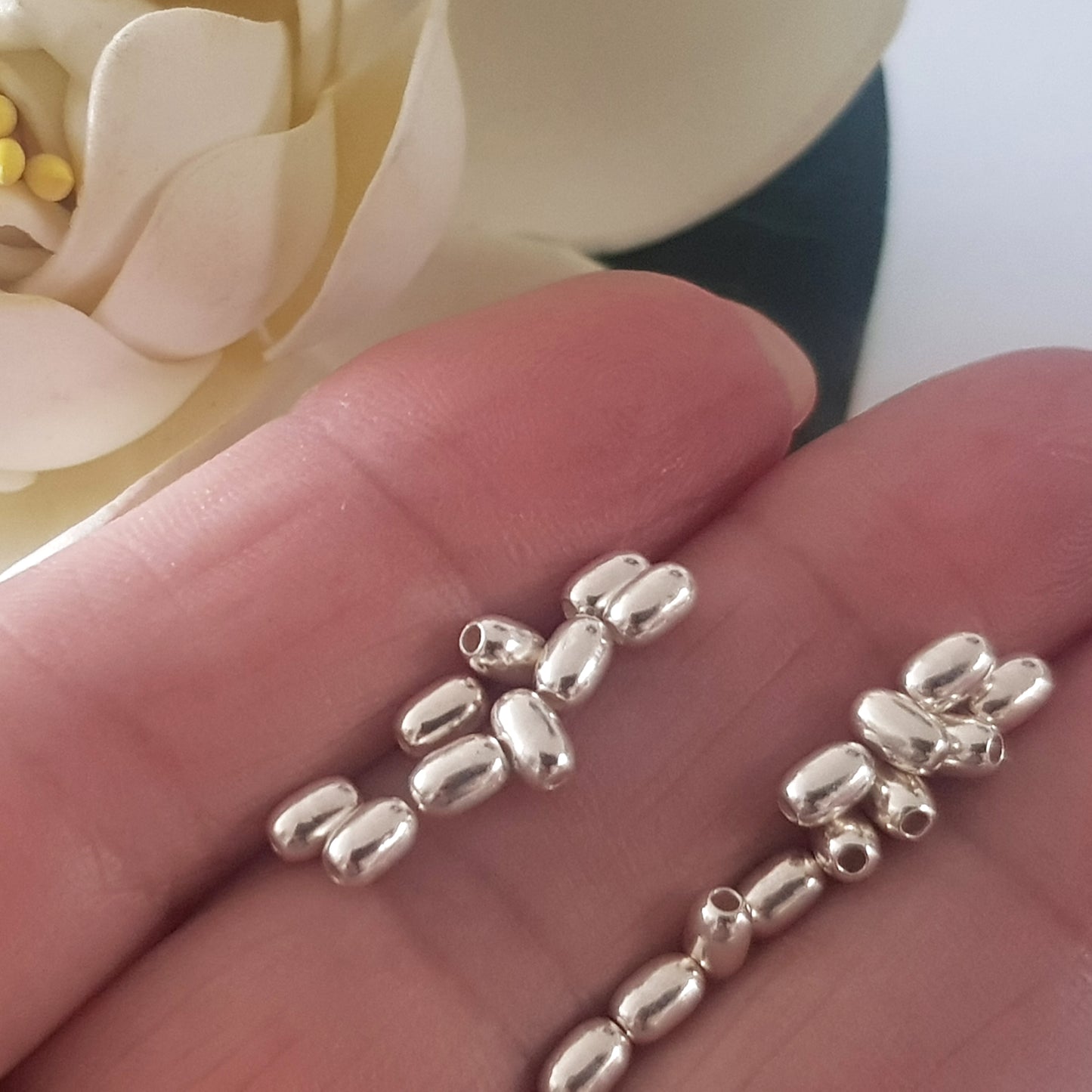 Genuine Sterling Silver 925 Polished Oval Spacer Beads – 5mm x 3mm |Sterling Silver Findings