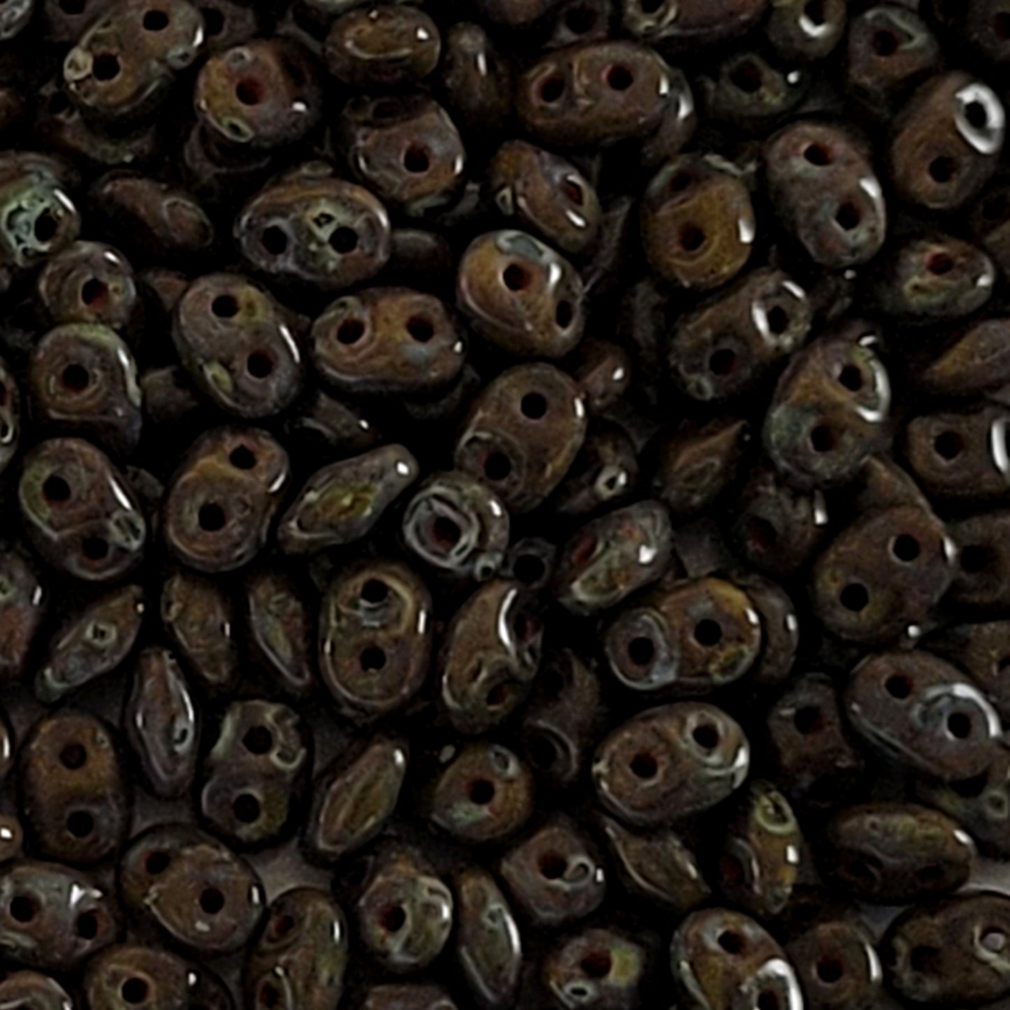 Matubo SuperDuo - OLIVINE OPAQUE - Picasso - 10g | SD-T52410 | Beading Supply