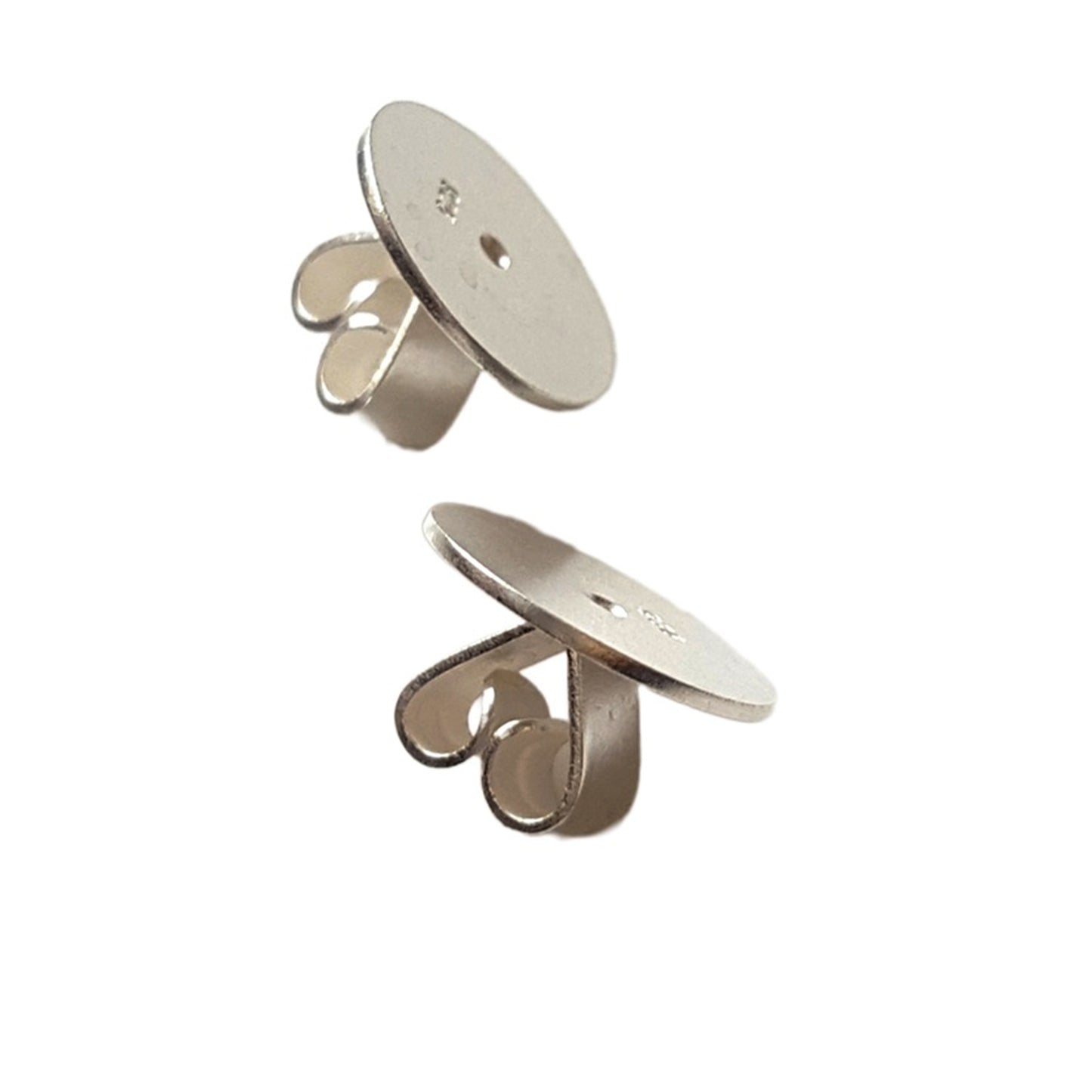 Sterling Silver LUX Disc Butterfly Backs 925 | SS-008 | Earring Supply