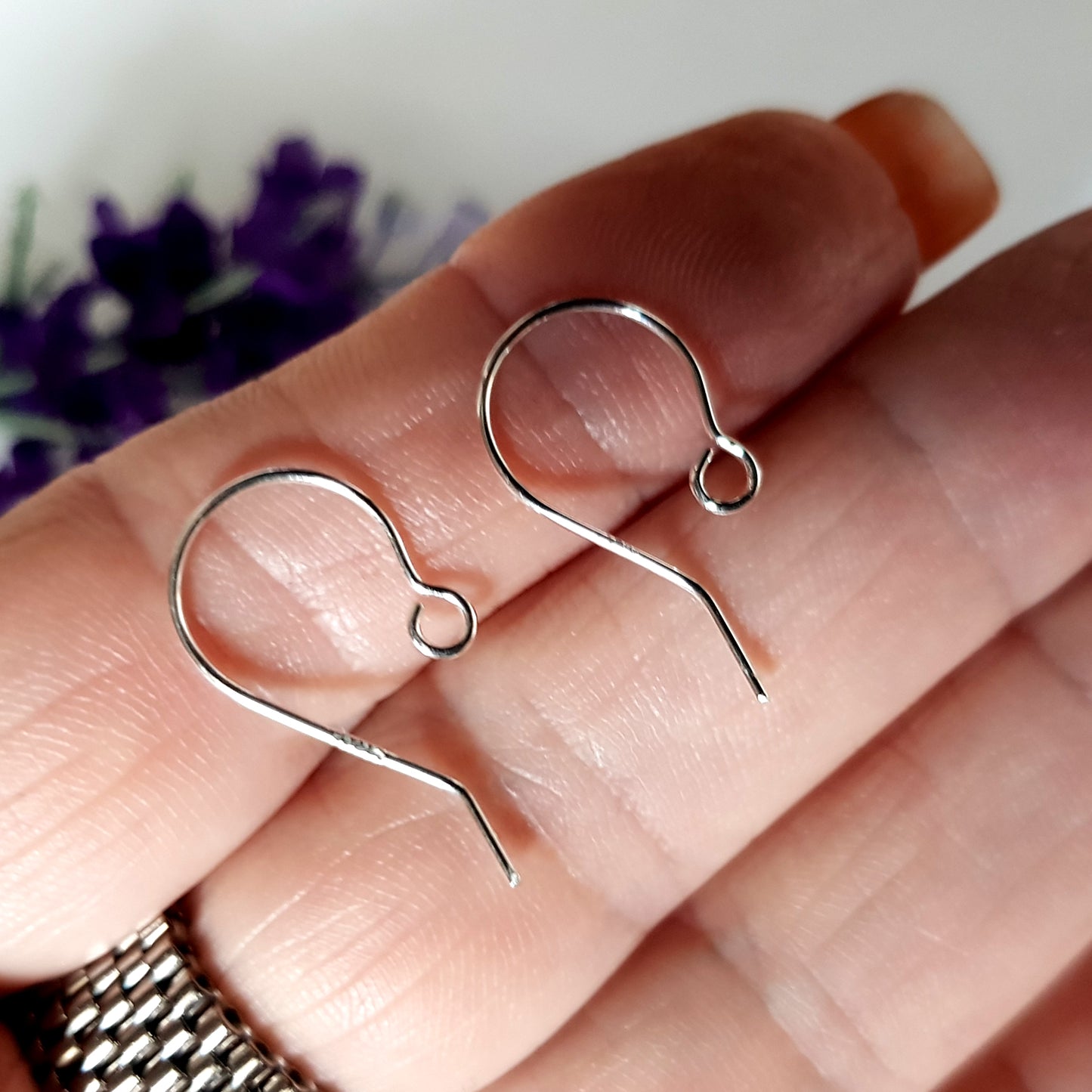 Quality Solid Silver 925 Handmade Earring Hooks | SS-0023EH | Jewellery Making Supply