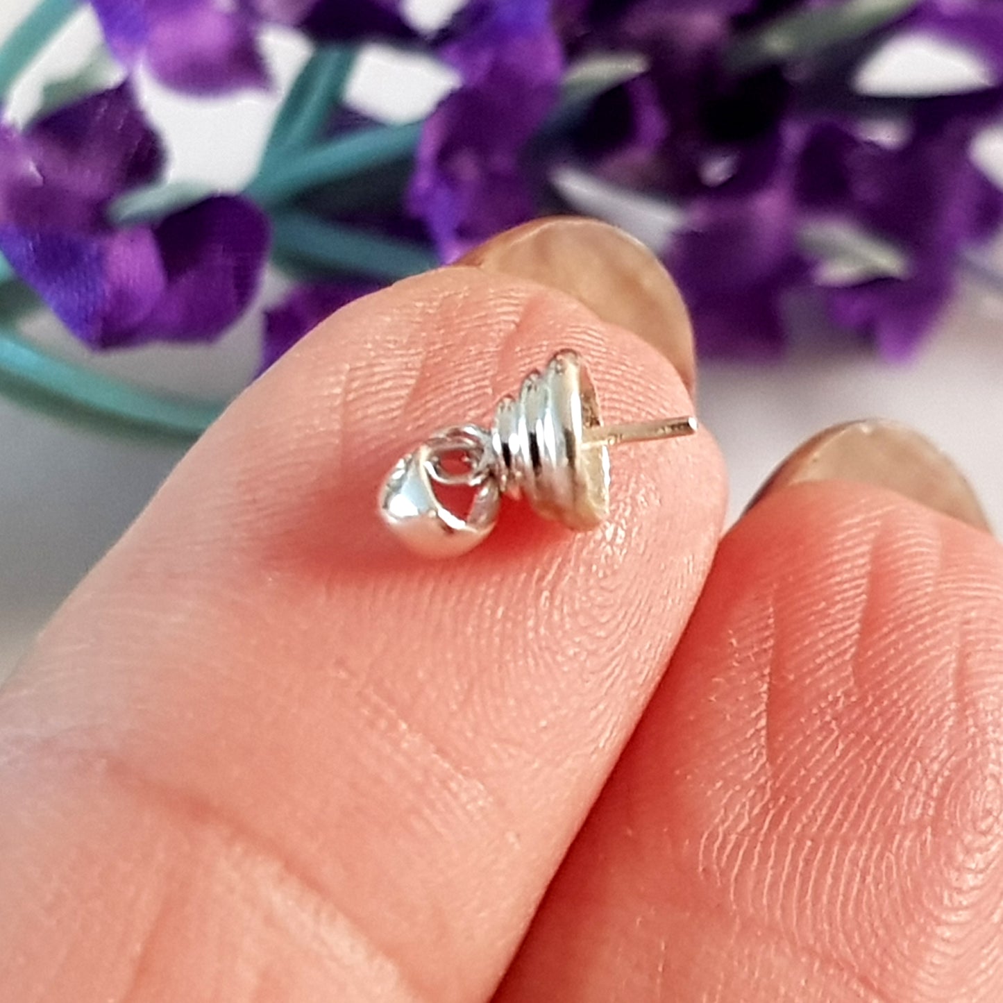 Pendant Drop Three Ringlet Cup & Bail Sterling Silver 925 | PD-RPSS-04CPP | Jewellery Findings