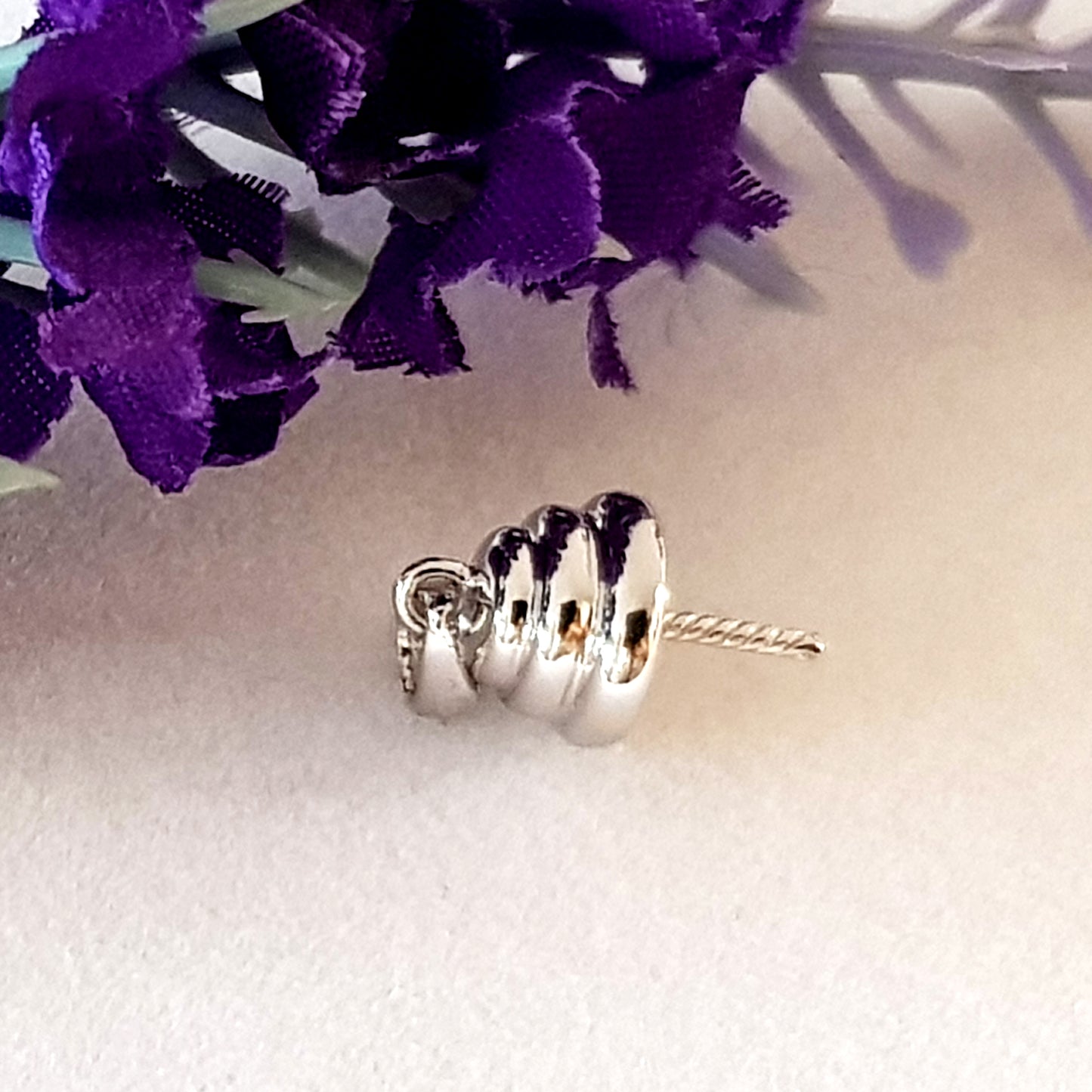Pendant Drop Three Ringlet Cup & Bail Sterling Silver 925 | PD-RPSS-04CPP | Jewellery Findings