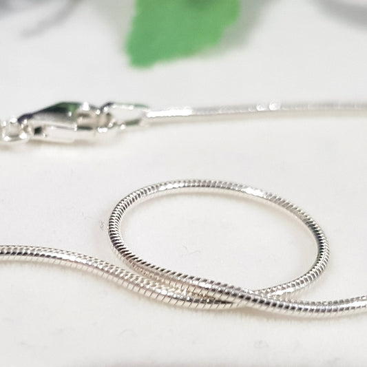 Chains - Snake Chain Genuine Sterling Silver Finished | SS-FChainSnake | Jewellery Making Supply