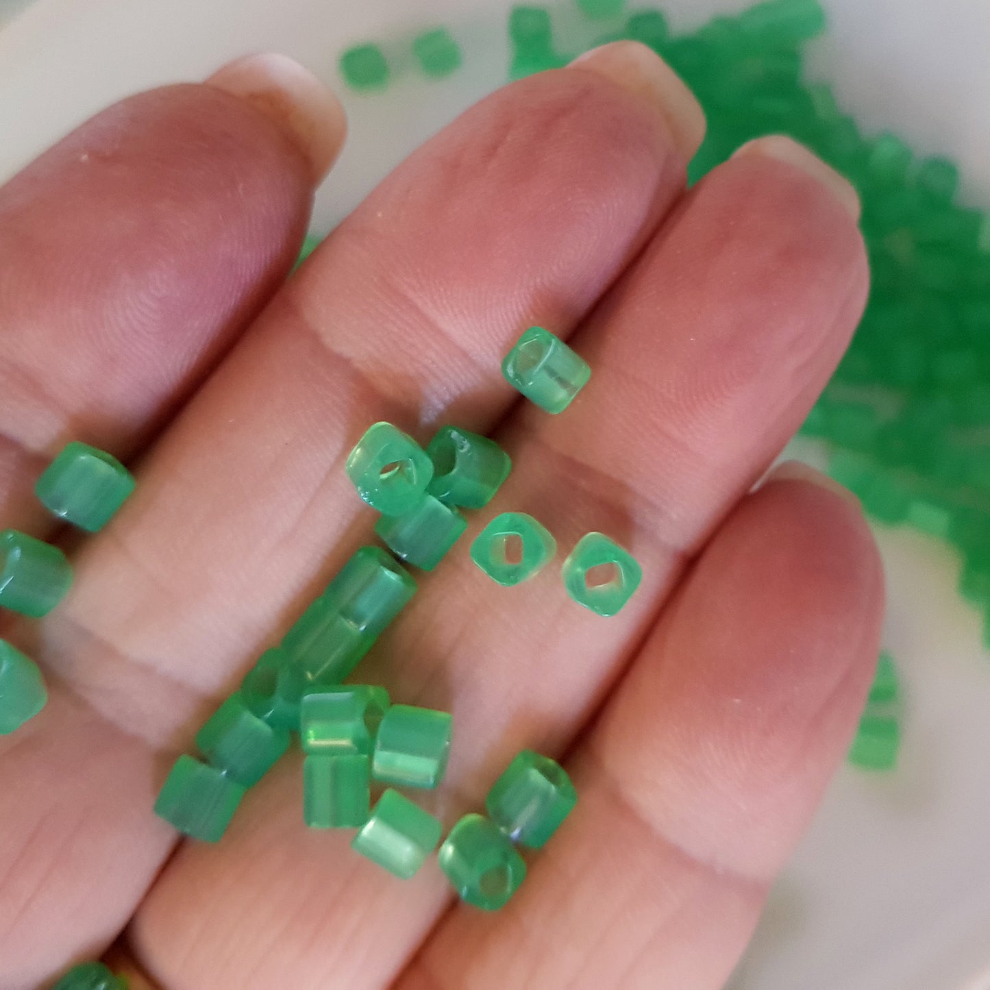 Jade Ceylon - Toho 4mm Cube Beads – Premium Japanese Glass Beads