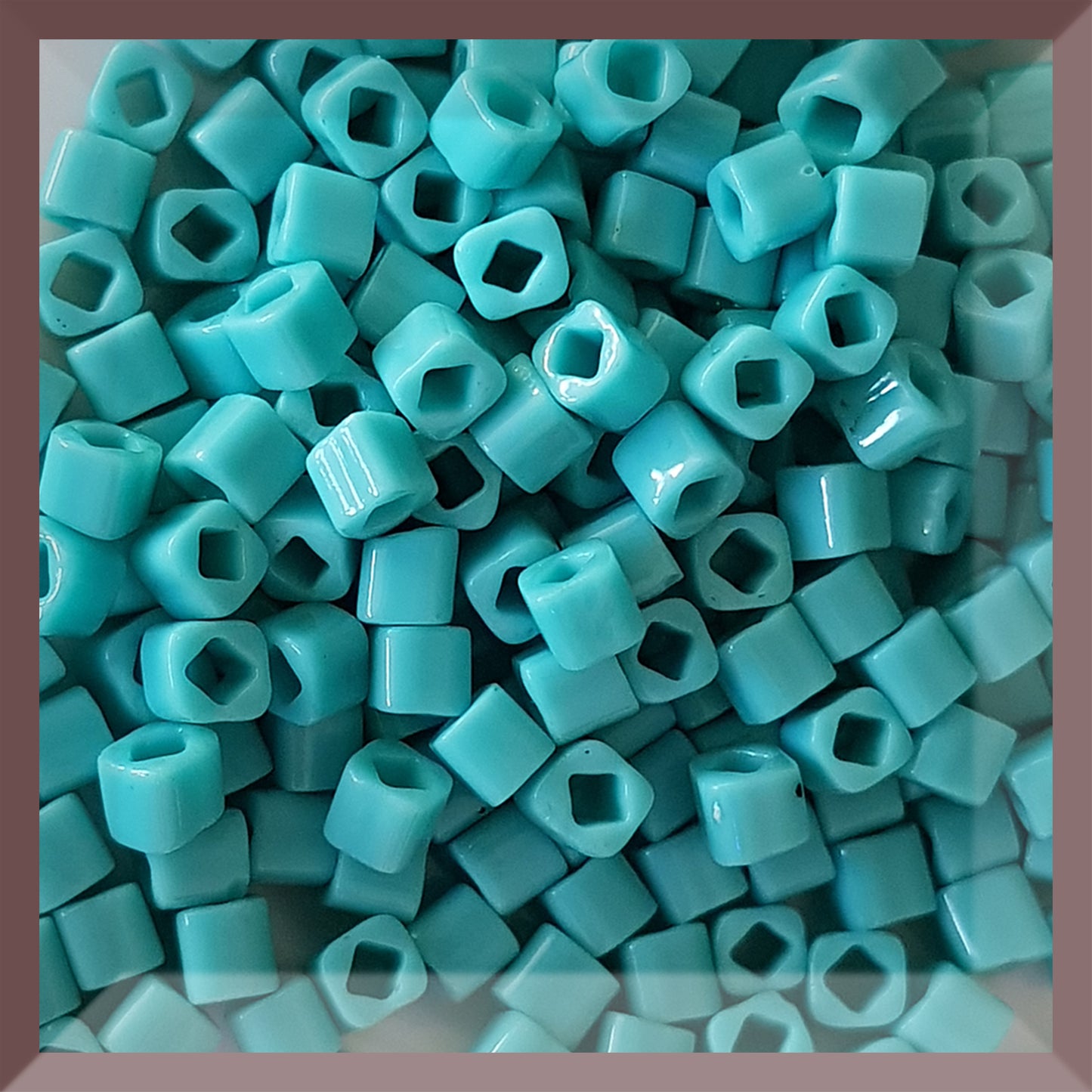 Turquoise Opaque - Toho 4mm Cube Beads β Premium Japanese Glass Beads