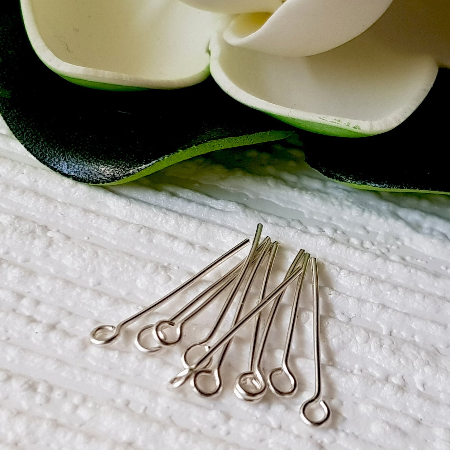 Eye Pins 20mm - 21 gauge (0.7mm) Sterling Silver | SS-GF720/EP | Jewellery Making Supply - Kalitheo
