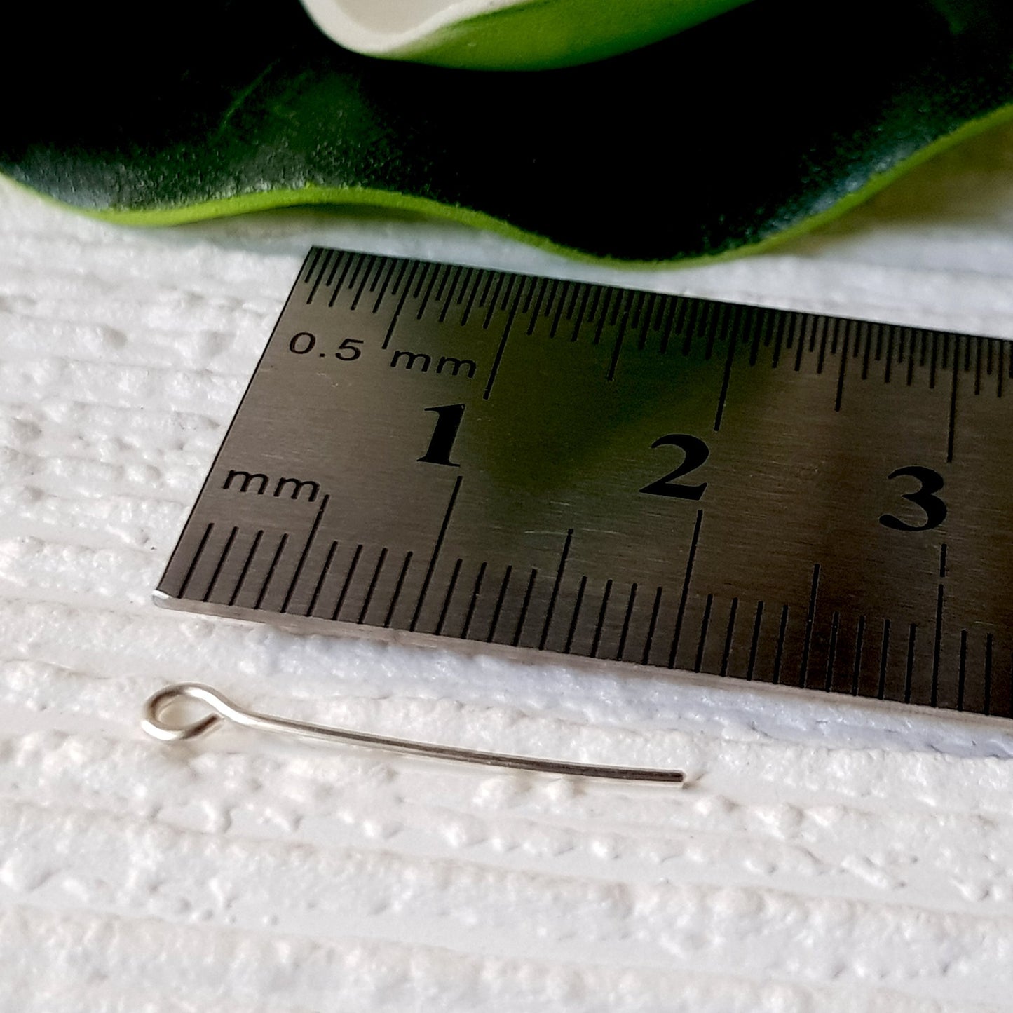 Eye Pins 20mm - 21 gauge (0.7mm) Sterling Silver | SS-GF720/EP | Jewellery Making Supply - Kalitheo