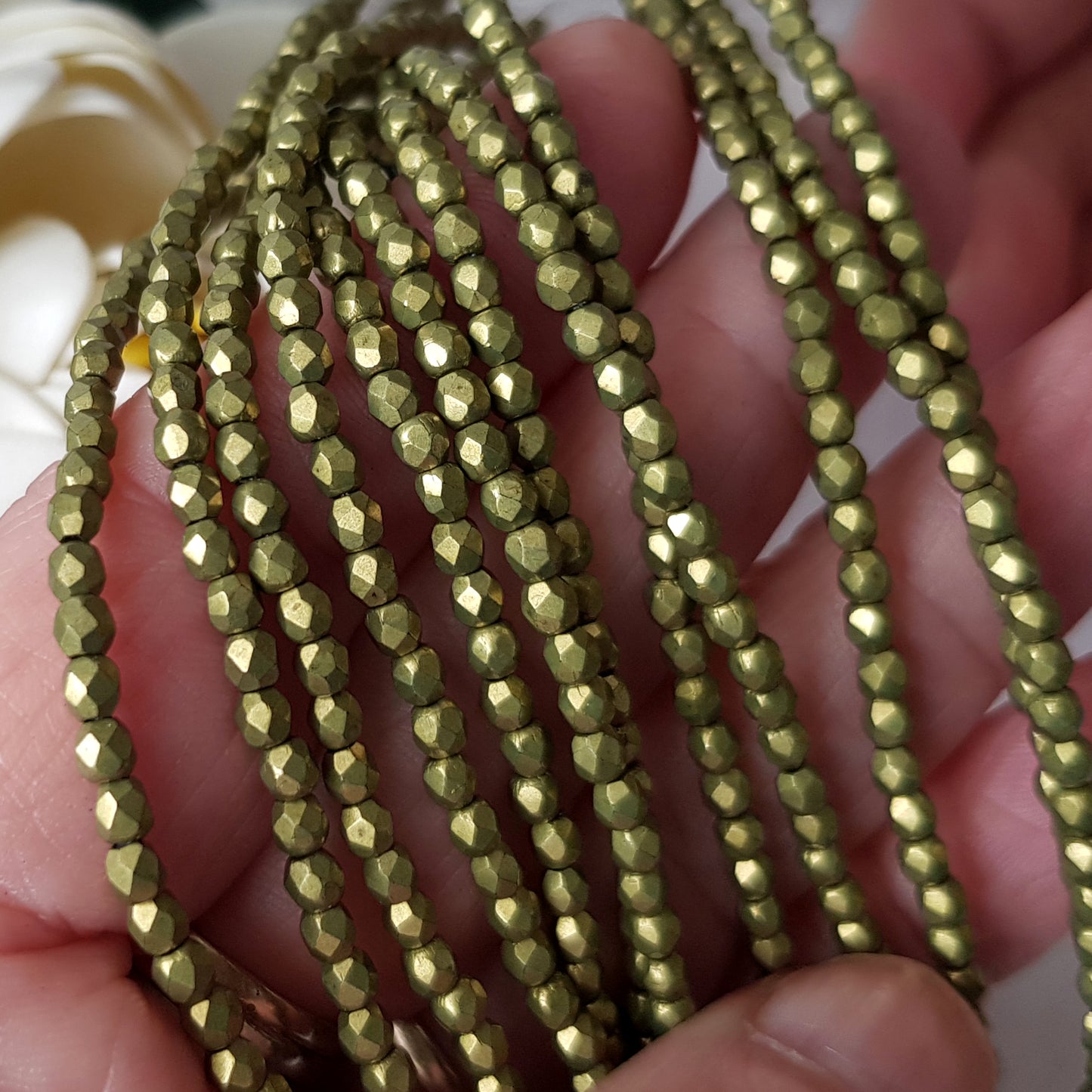 Czech Fire Polished - Meadowlark Saturated Metallic 3mm Round 50 Bead Strand | FP-03-05A03 | Beading Supply