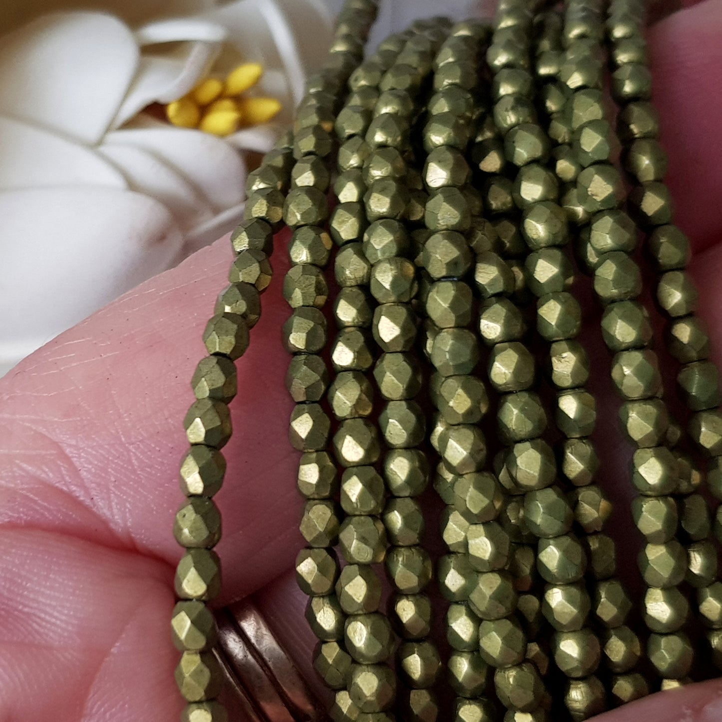 Czech Fire Polished - Meadowlark Saturated Metallic 3mm Round 50 Bead Strand | FP-03-05A03 | Beading Supply