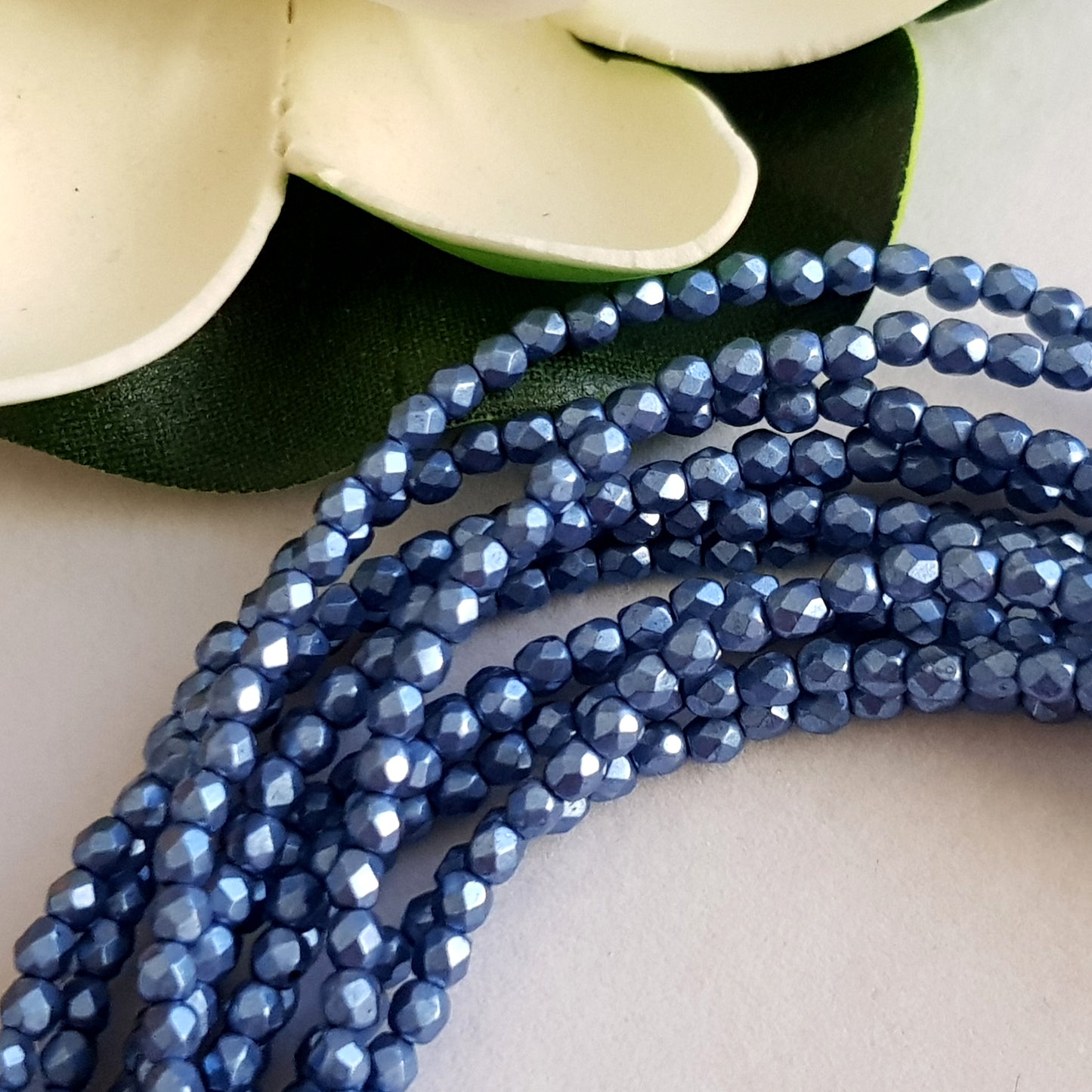 Czech Fire Polished 50 Bead Strand - Suede Gold Provence 3mm Round Faceted | FP-08A08-CB-03 | Beading Supply