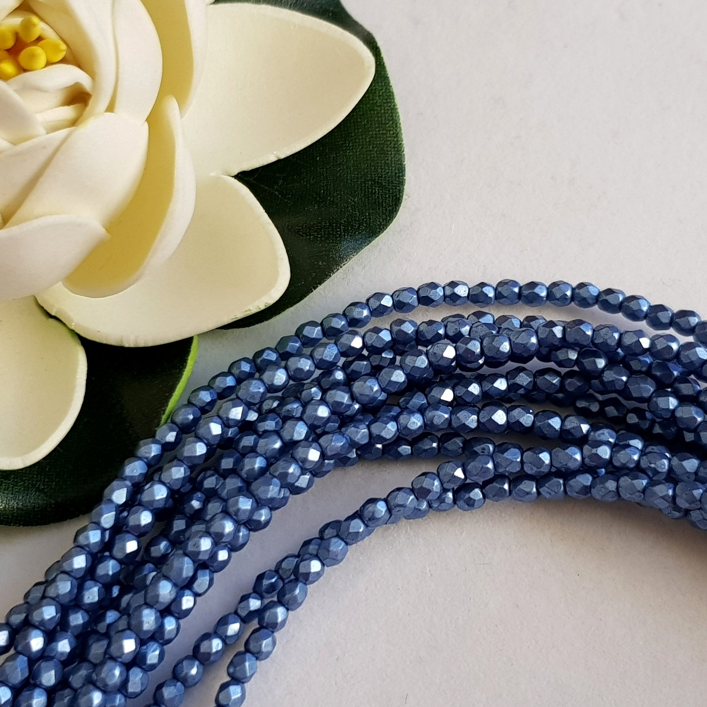 Czech Fire Polished 50 Bead Strand - Suede Gold Provence 3mm Round Faceted | FP-08A08-CB-03 | Beading Supply