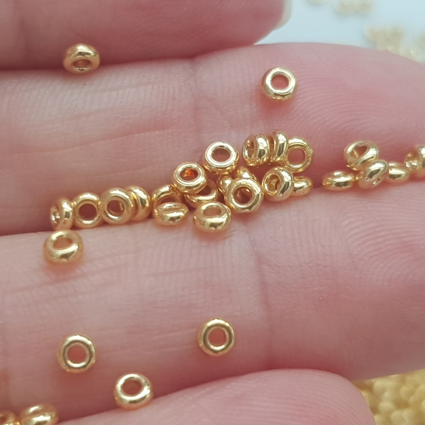 Demi 8/0 - TN-PF557 Starlight Gold Galvanized Permanent Finish 5g Seed Beads - Beading Supply