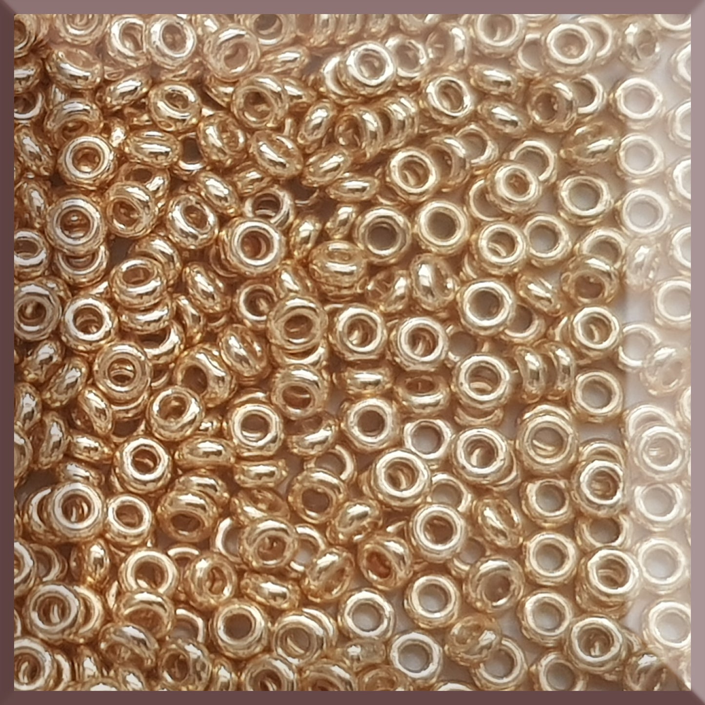 Demi 8/0 - TN-PF557 Starlight Gold Galvanized Permanent Finish 5g Seed Beads - Beading Supply