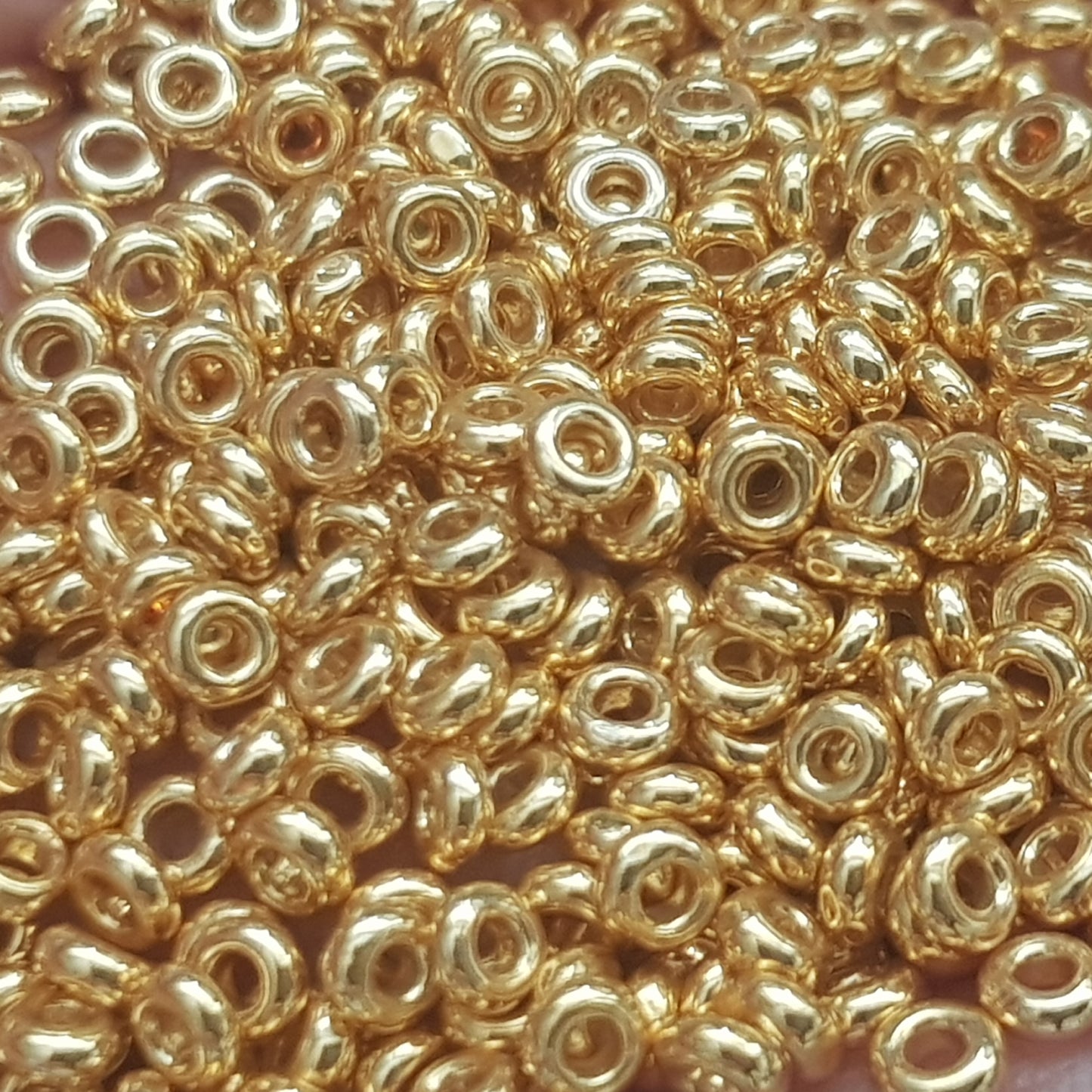 Demi 8/0 - TN-PF557 Starlight Gold Galvanized Permanent Finish 5g Seed Beads - Beading Supply