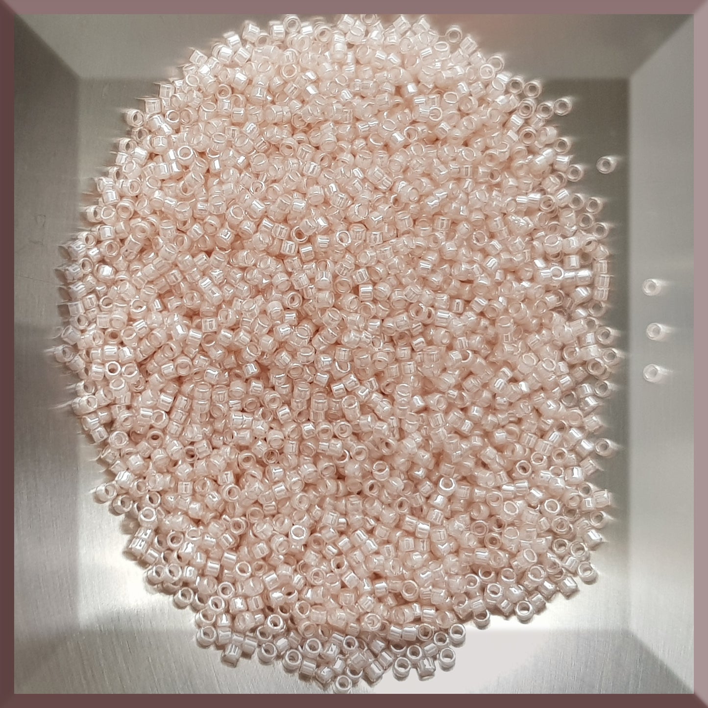 Aiko 11/0 TA-1033 Lt Rosaline White-lined 5g/10g Aiko Cylinder Toho Seed Beads | Beading Supply