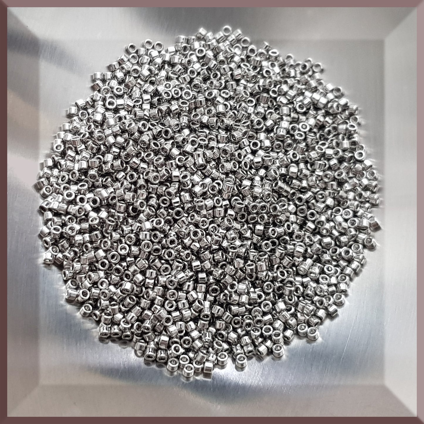 Aiko 11/0 TA-1160 Chrome Silver Palladium Plate Precision-Cut Cylinder Toho Seed Beads | Beading Supply