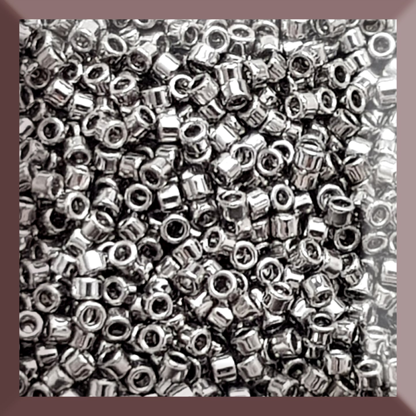 Aiko 11/0 TA-1160 Chrome Silver Palladium Plate Precision-Cut Cylinder Toho Seed Beads | Beading Supply