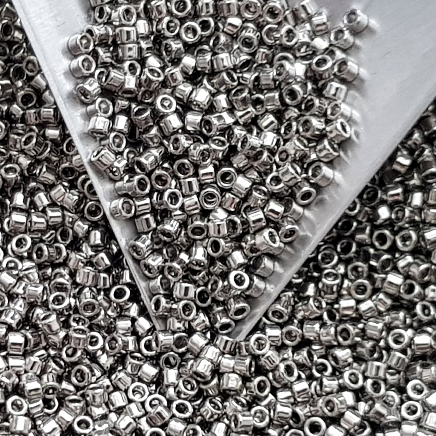 Aiko 11/0 TA-1160 Chrome Silver Palladium Plate Precision-Cut Cylinder Toho Seed Beads | Beading Supply