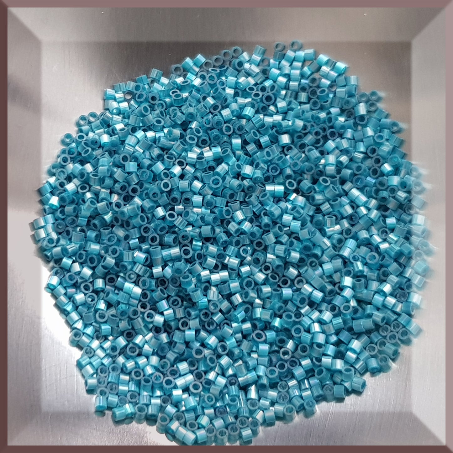 Aiko 11/0 TA-1573 Marine Blue Rainbow Fibre-Optic Iridescent Precision-Cut Cylinder Toho Seed Beads | Beading Supply