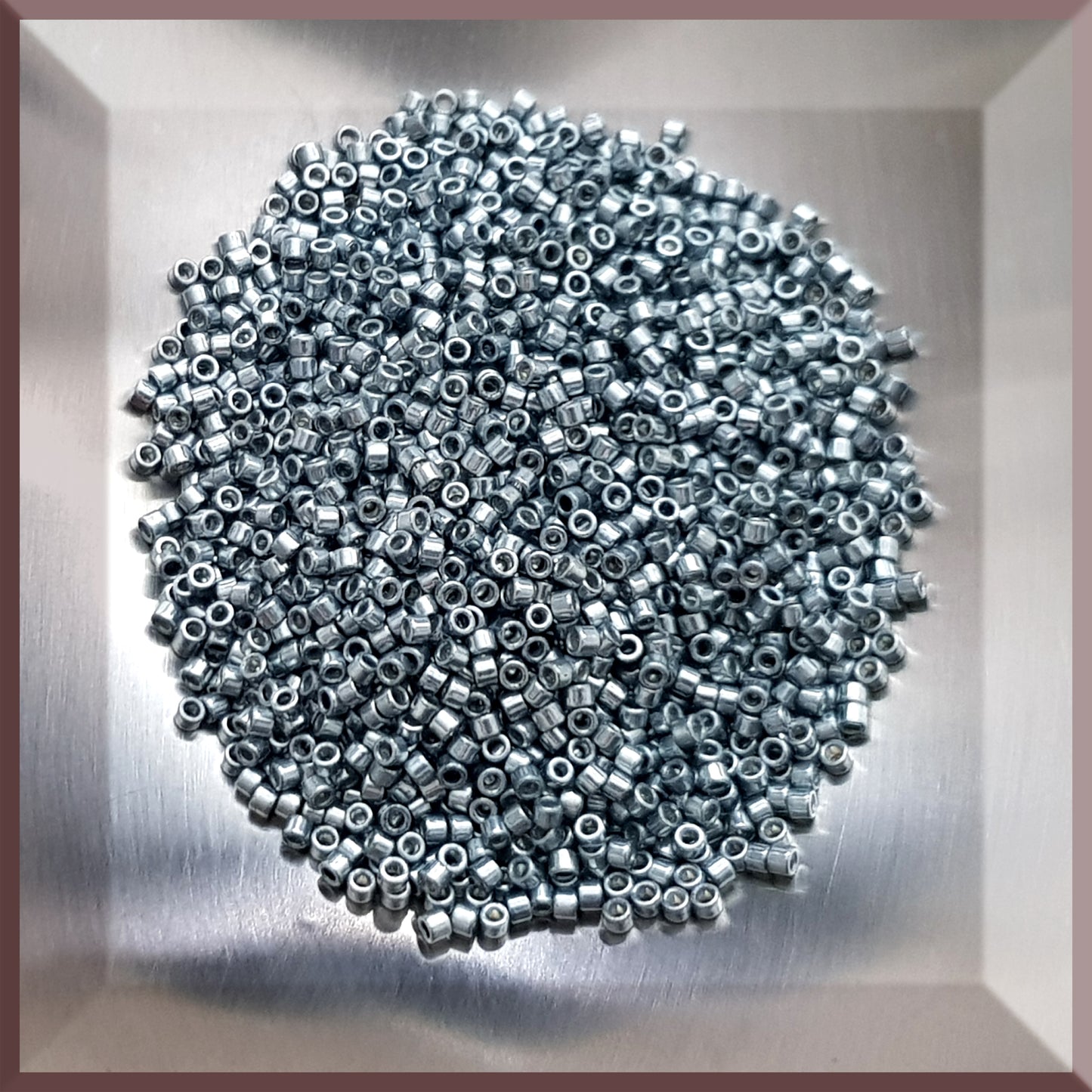 Aiko 11/0 TA-565 Blue Slate Galvanized Precision-Cut Cylinder Toho Seed Beads | Beading Supply