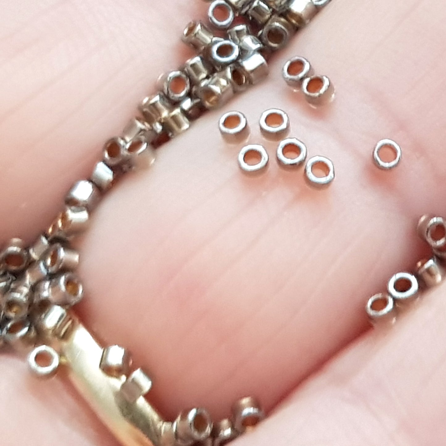Aiko 11/0 TA-993 Black Diamond Gold-Lined Precision-Cut Cylinder Toho Seed Beads | Beading Supply