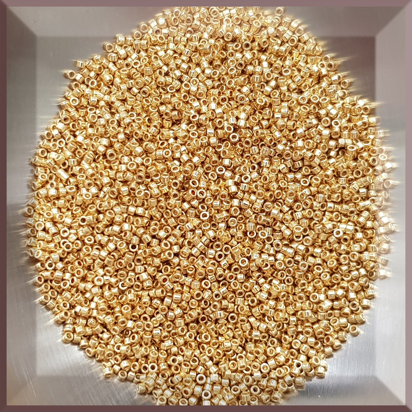 Aiko 11/0 TA-PF557 Starlight Gold Galvanized PermaFinish Precision-Cut Cylinder Toho Seed Beads | Beading Supply