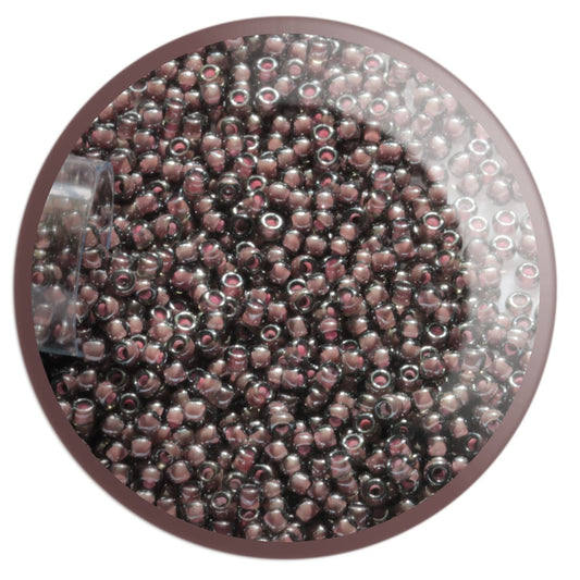 11/0 TR-367 Black Diamond Pink Lined Lustre Round Toho Seed Beads - Beading Supply - Kalitheo Jewellery