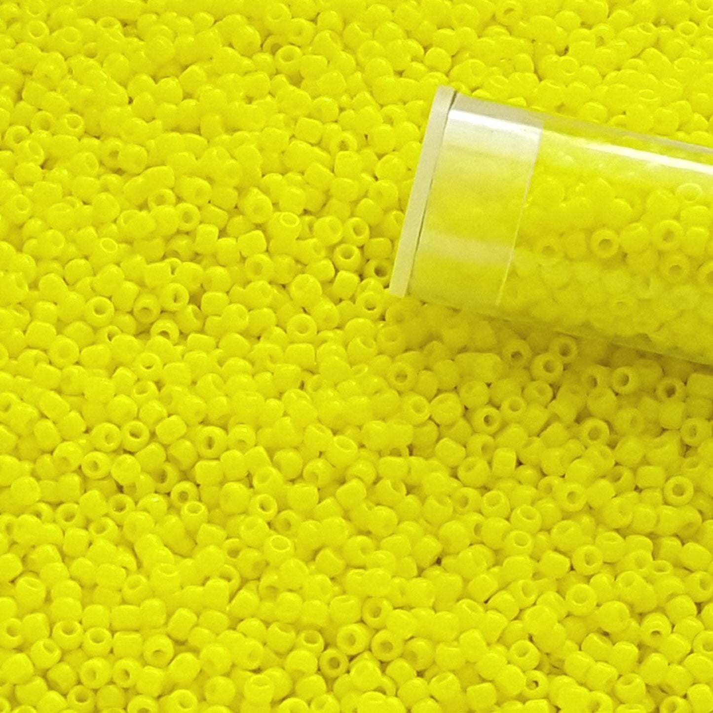 11/0 TR-42 Dandelion Yellow Opaque Round Toho Seed Beads - Beading Supply - Kalitheo Jewellery