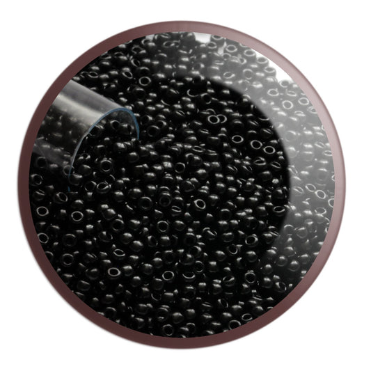 11/0 TR-49  Jet Black Opaque Round Toho - Beading Supply - Kalitheo Jewellery