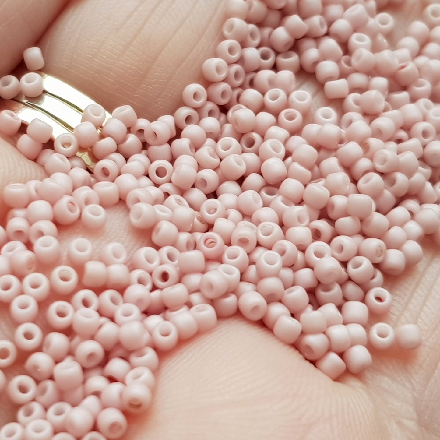 15/0 TR-764 Shrimp Frosted Opaque Pastel 5g Round Toho Seed Beads - Beading Supply