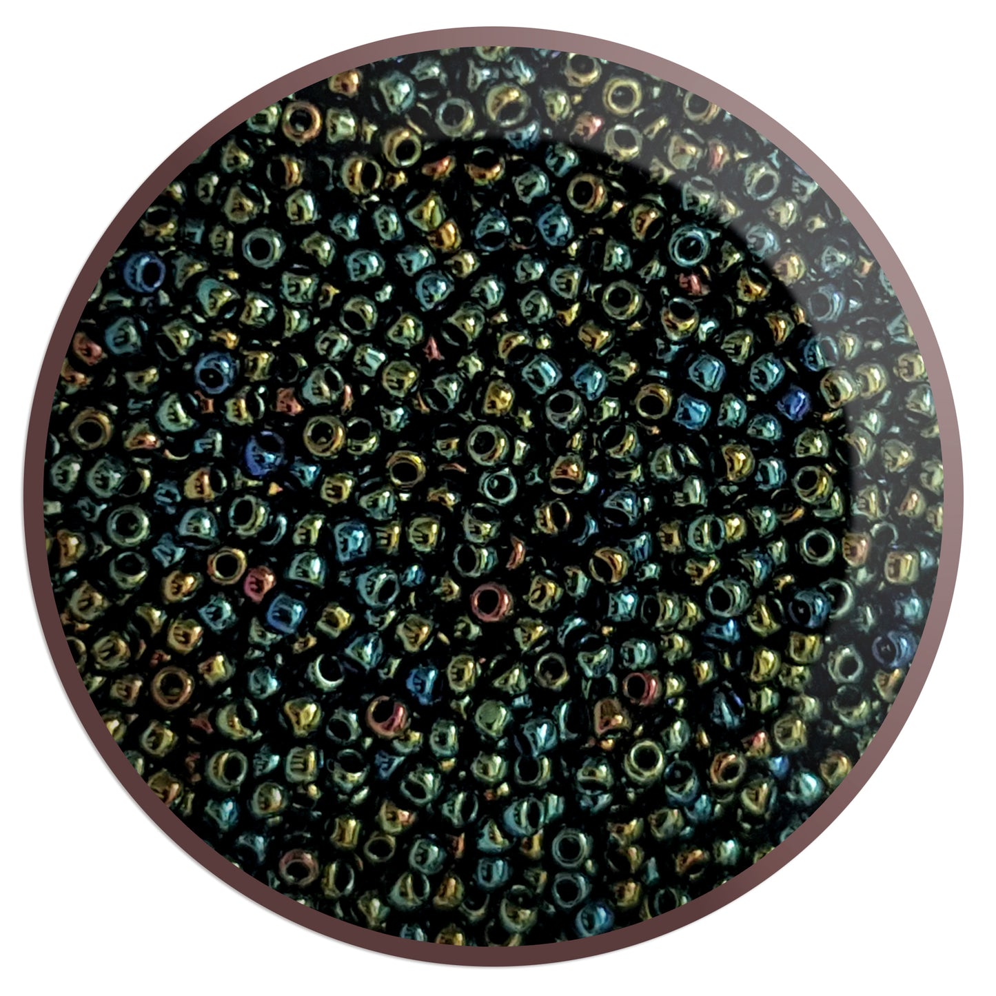11/0 TR-84 Iris Green/Brown Metallic 10g/30g Round Toho Seed Beads | Beading Supply