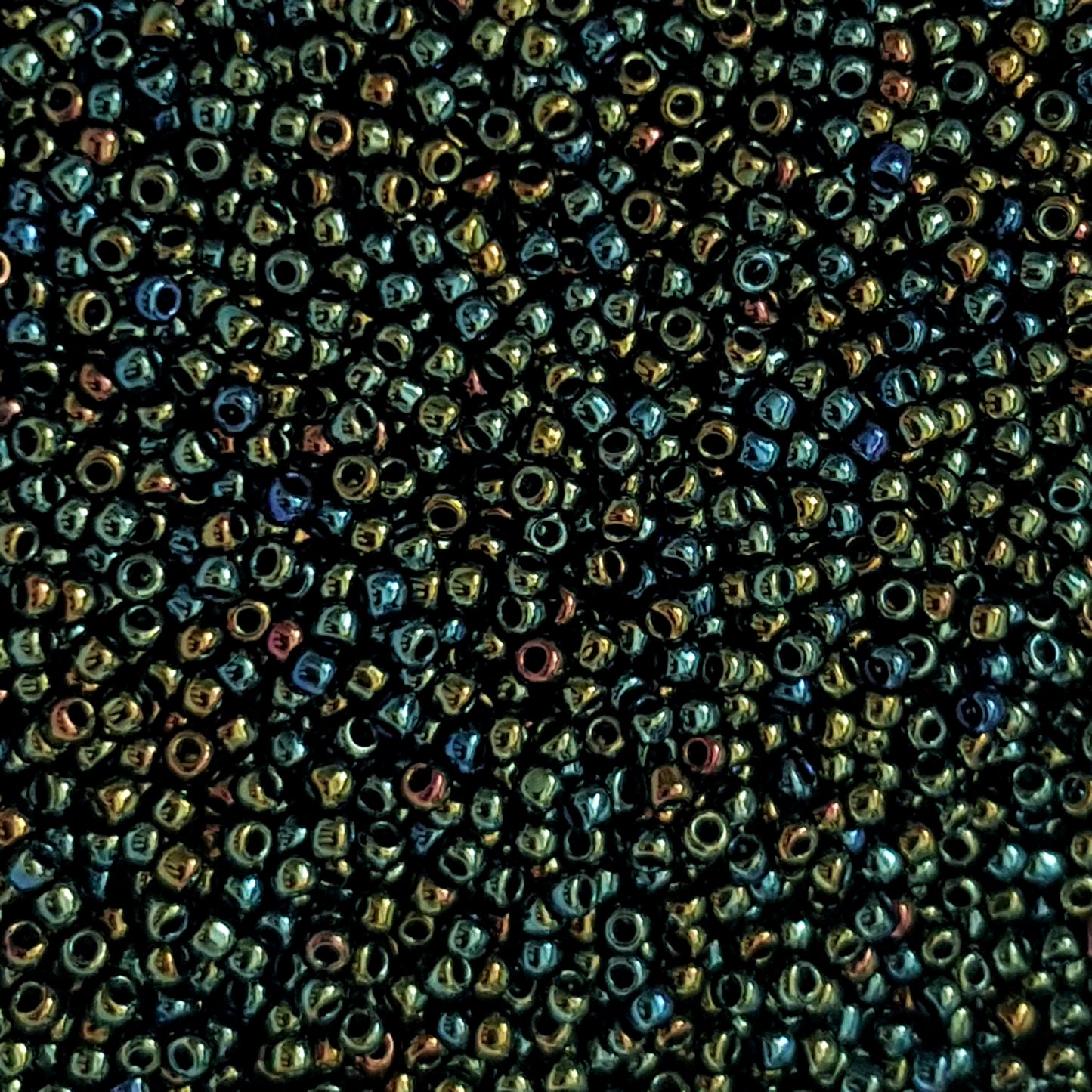 11/0 TR-84 Iris Green/Brown Metallic 10g/30g Round Toho Seed Beads | Beading Supply